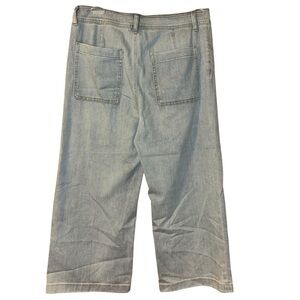 Chico's Crop Trouser Jean Capri Women Size 12 /size 2 Wide leg